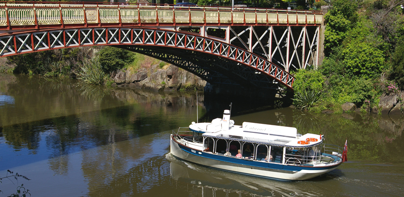 Scenic cruise through Cataract Gorge, Launceston Tasmania