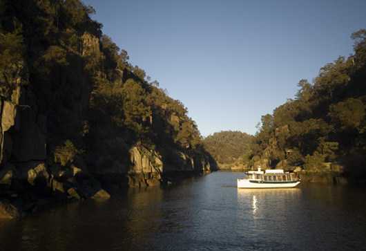 The Lady Launceston cruising through Cataract Gorge